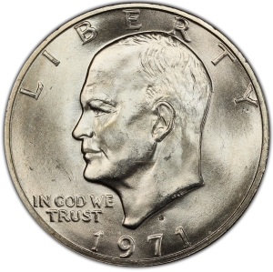 1971-S U.S. $1 - Eisenhower 'Ike' Dollar - CHBU (40% Silver)