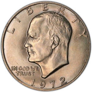 1972-P U.S. $1 - Eisenhower 'Ike' Dollar - CHBU (Type 1)