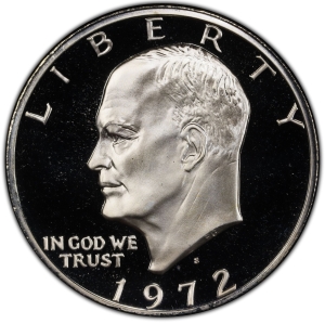 1972-S U.S. $1 - Eisenhower 'Ike' Dollar - Proof (40% Silver)