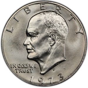 1973-S U.S. $1 - Eisenhower 'Ike' Dollar - CHBU (40% Silver)