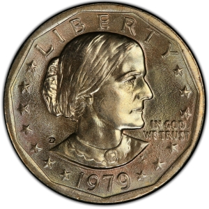 1979-P U.S. $1 - Susan B. Anthony Dollar - Gem BU (Wide Rim; Near Date)
