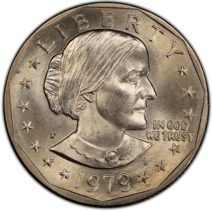 1979-P U.S. $1 - Susan B. Anthony Dollar - Gem BU (Narrow Rim; Far Date)