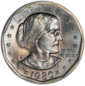 1980-P U.S. $1 - Susan B. Anthony Dollar - BU