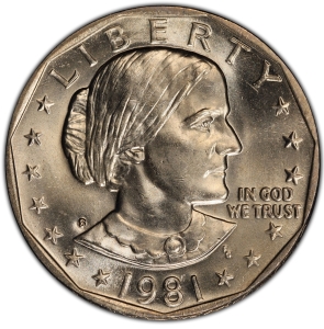1981-S U.S. $1 - Susan B. Anthony Dollar - BU