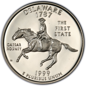 1999-S U.S. 25¢ - Delaware State Washington Quarter - Proof
