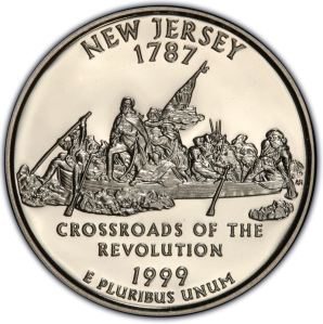 1999-S U.S. 25¢ - New Jersey State Washington Quarter - Proof