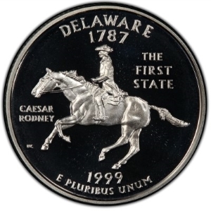 1999-S U.S. 25¢ - Delaware State Washington Quarter - Silver Proof
