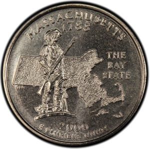 2000-P U.S. 25¢ - Massachusetts State Washington Quarter - BU