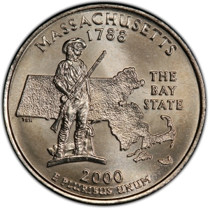 2000-P U.S. 25¢ - Massachusetts State Washington Quarter - BU
