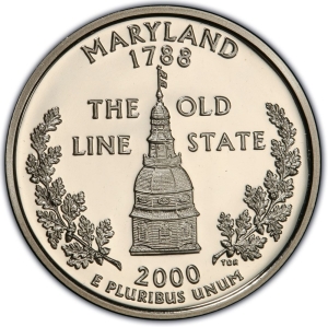2000-S U.S. 25¢ - Maryland State Washington Quarter - Proof