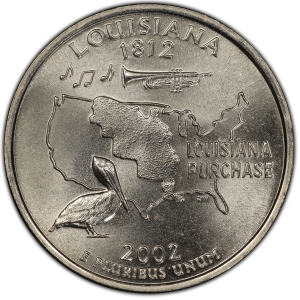 2002-D U.S. 25¢ - Louisiana State Washington Quarter - BU
