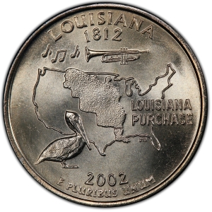 2002-P U.S. 25¢ - Louisiana State Washington Quarter - BU