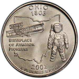 2002-P U.S. 25¢ - Ohio State Washington Quarter - BU