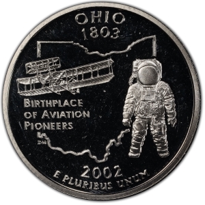 2002-S U.S. 25¢ - Ohio State Washington Quarter - Silver Proof