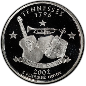 2002-S U.S. 25¢ - Tennessee State Washington Quarter - Silver Proof