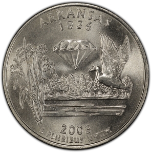 2003-D U.S. 25¢ - Arkansas State Washington Quarter - BU