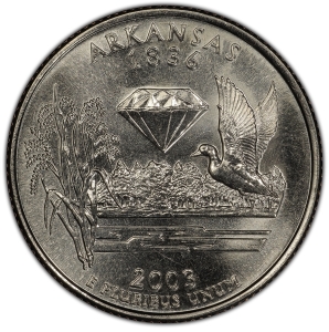 2003-P U.S. 25¢ - Arkansas State Washington Quarter - BU
