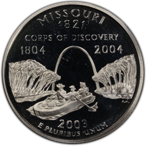 2003-S U.S. 25¢ - Missouri State Washington Quarter - Silver Proof