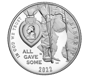 2022 U.S. 50¢ - National Purple Heart Hall of Honor - Proof