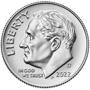 2022-D U.S. 10¢ - Roosevelt Dime - BU