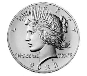 2023-P U.S. $1 - Peace Silver Dollar - BU (New In Box)