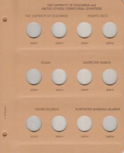 Dansco DC and U.S. Territories Quarters #7144 Page 1 Replacement Only