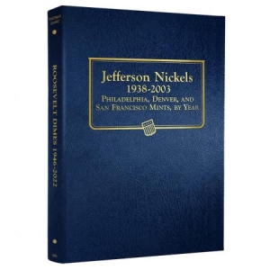 Whitman Jefferson Nickels 1938 - 2006 Philadelphia, Denver, and San Francisco Mints by Year Album #9