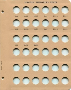 Dansco Lincoln Memorial Cents Album #8100 Page 9 Only & Album #8102 Page 5 Only