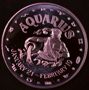 1 oz Copper Round - Aquarius
