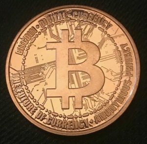 1 oz Copper Round - Bitcoin - 20 Count Roll