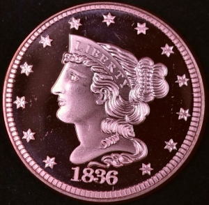 1 oz Copper Round - Braided Hair Cent - 20 Count Roll