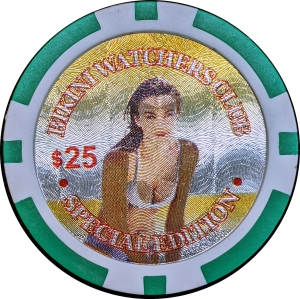 $25 Poker Chip - Bikini Watchers Club Special Edition - Holographic