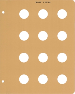 Dansco Half Cent Additional Page Only - No Dates