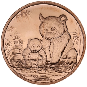 1 oz Copper Round - Panda - 20 Count Roll