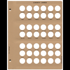 Dansco Liberty Dimes Album #7121 Page 2 Only