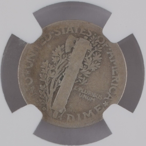 1916-D U.S. 10¢ - Mercury Silver Dime - NGC AG3