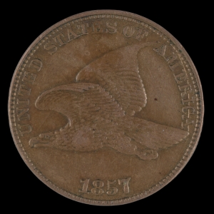 1857 U.S. 1¢ - Flying Eagle Cent - AU (FS-402 S-9 Die Clash)