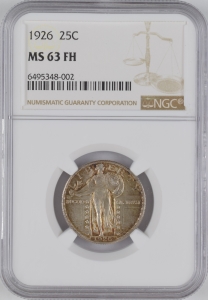 1926 U.S. 25¢ - Standing Liberty Silver Quarter - NGC MS63FH