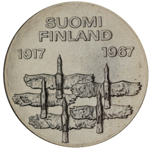 1967 Finland 10 Markka - Anniversary of Independence (Silver)