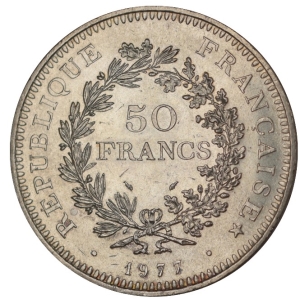 1977 France 50 Francs (Silver)