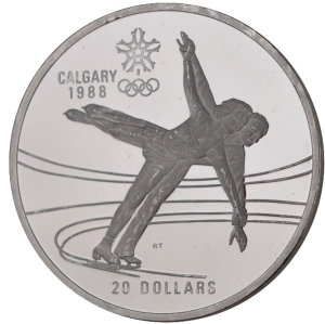 1987 Canada $20 - 1988 Calgary Winter Olympics: Ice Skating (Silver)