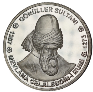 2002 Turkey 10,000,000 Lira - Mevlâna Celâleddin-i Rumi (Silver Proof)