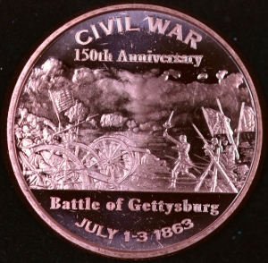 1 oz Copper Round - Gettysburg