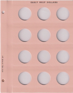 Dansco Early Half Dollar Additional Page No Dates
