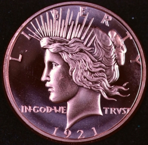 1 oz Copper Round - Peace Dollar