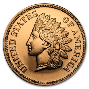 1 oz Copper Round - Indian Princess