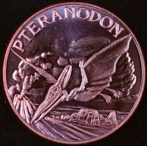 1 oz Copper Round - Pteranodon