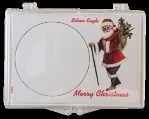 Merry Christmas Santa American Silver Eagle Snaplock Case