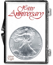 Happy Anniversary American Silver Eagle Snaplock Case