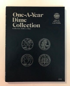 Whitman One-A-Year Dime Collection Folder 1916 to Date #9103